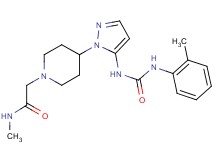 N-methyl-2-{4-[5-({[(2-methylphenyl)amino]carbonyl}amino)-1H-pyrazol-1-yl]piperidin-1-yl}acetamide