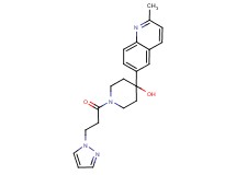 4-(2-methylquinolin-6-yl)-1-[3-(1H-pyrazol-1-yl)propanoyl]piperidin-4-ol