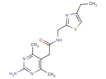 2-(2-amino-4,6-dimethylpyrimidin-5-yl)-N-[(4-ethyl-1,3-thiazol-2-yl)methyl]acetamide
