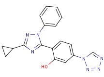 2-(3-cyclopropyl-1-phenyl-1H-1,2,4-triazol-5-yl)-5-(1H-tetrazol-1-yl)phenol