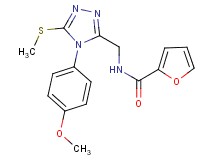 N-{[4-(4-methoxyphenyl)-5-(methylthio)-4H-1,2,4-triazol-3-yl]methyl}-2-furamide