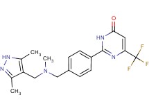 2-(4-{[[(3,5-dimethyl-1H-pyrazol-4-yl)methyl](methyl)amino]methyl}phenyl)-6-(trifluoromethyl)pyrimidin-4(3H)-one