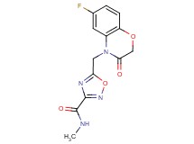 5-[(6-fluoro-3-oxo-2,3-dihydro-4H-1,4-benzoxazin-4-yl)methyl]-N-methyl-1,2,4-oxadiazole-3-carboxamide