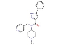 N-(1-methylpiperidin-4-yl)-5-phenyl-N-(pyridin-4-ylmethyl)-1H-pyrazole-3-carboxamide