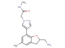 2-{4-[2-(aminomethyl)-5-methyl-2,3-dihydro-1-benzofuran-7-yl]-1H-pyrazol-1-yl}-N-methylacetamide