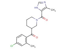 (4-chloro-2-methylphenyl){1-[(4-methyl-1H-imidazol-5-yl)carbonyl]piperidin-3-yl}methanone