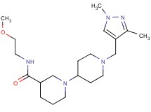 1'-[(1,3-dimethyl-1H-pyrazol-4-yl)methyl]-N-(2-methoxyethyl)-1,4'-bipiperidine-3-carboxamide