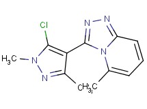 3-(5-chloro-1,3-dimethyl-1H-pyrazol-4-yl)-5-methyl[1,2,4]triazolo[4,3-a]pyridine