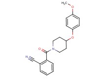 2-{[4-(4-methoxyphenoxy)-1-piperidinyl]carbonyl}benzonitrile