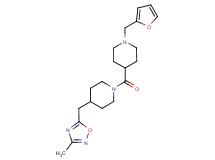 1-(2-furylmethyl)-4-({4-[(3-methyl-1,2,4-oxadiazol-5-yl)methyl]-1-piperidinyl}carbonyl)piperidine
