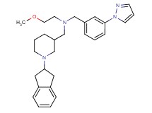 N-{[1-(2,3-dihydro-1H-inden-2-yl)-3-piperidinyl]methyl}-2-methoxy-N-[3-(1H-pyrazol-1-yl)benzyl]ethanamine