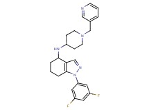 1-(3,5-difluorophenyl)-N-[1-(3-pyridinylmethyl)-4-piperidinyl]-4,5,6,7-tetrahydro-1H-indazol-4-amine