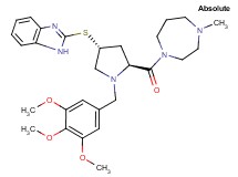 2-{[(3R,5S)-5-[(4-methyl-1,4-diazepan-1-yl)carbonyl]-1-(3,4,5-trimethoxybenzyl)-3-pyrrolidinyl]thio}-1H-benzimidazole