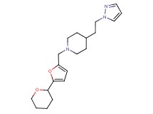 4-[2-(1H-pyrazol-1-yl)ethyl]-1-{[5-(tetrahydro-2H-pyran-2-yl)-2-furyl]methyl}piperidine