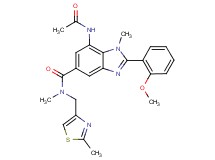 7-(acetylamino)-2-(2-methoxyphenyl)-N,1-dimethyl-N-[(2-methyl-1,3-thiazol-4-yl)methyl]-1H-benzimidazole-5-carboxamide