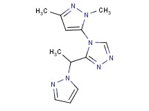 4-(1,3-dimethyl-1H-pyrazol-5-yl)-3-[1-(1H-pyrazol-1-yl)ethyl]-4H-1,2,4-triazole