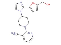 2-(4-{2-[5-(hydroxymethyl)-2-furyl]-1H-imidazol-1-yl}piperidin-1-yl)nicotinonitrile