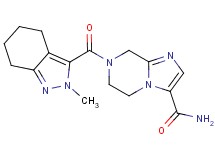7-[(2-methyl-4,5,6,7-tetrahydro-2H-indazol-3-yl)carbonyl]-5,6,7,8-tetrahydroimidazo[1,2-a]pyrazine-3-carboxamide