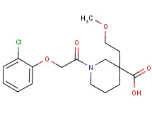 1-[(2-chlorophenoxy)acetyl]-3-(2-methoxyethyl)-3-piperidinecarboxylic acid