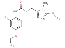 N-(4-ethoxy-2-fluorophenyl)-N'-{[1-methyl-2-(methylthio)-1H-imidazol-5-yl]methyl}urea
