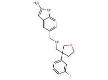1-[3-(3-fluorophenyl)tetrahydro-3-furanyl]-N-[(2-methyl-1H-indol-5-yl)methyl]methanamine