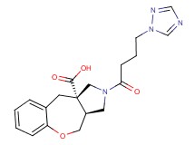 (3aS*,10aS*)-2-[4-(1H-1,2,4-triazol-1-yl)butanoyl]-2,3,3a,4-tetrahydro-1H-[1]benzoxepino[3,4-c]pyrrole-10a(10H)-carboxylic acid