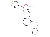 1-{[5-methyl-2-(3-thienyl)-1,3-oxazol-4-yl]methyl}-2-[2-(1H-pyrazol-1-yl)ethyl]piperidine