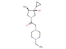 (3R*,4R*)-3-cyclopropyl-1-[(4-ethyl-1-piperazinyl)acetyl]-4-methyl-3-pyrrolidinol