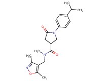 N-[(3,5-dimethyl-4-isoxazolyl)methyl]-1-(4-isopropylphenyl)-N-methyl-5-oxo-3-pyrrolidinecarboxamide