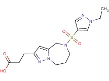3-{5-[(1-ethyl-1H-pyrazol-4-yl)sulfonyl]-5,6,7,8-tetrahydro-4H-pyrazolo[1,5-a][1,4]diazepin-2-yl}propanoic acid