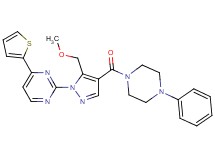 2-{5-(methoxymethyl)-4-[(4-phenyl-1-piperazinyl)carbonyl]-1H-pyrazol-1-yl}-4-(2-thienyl)pyrimidine
