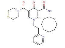 N-cyclooctyl-4-oxo-1-[2-(2-pyridinyl)ethyl]-5-(4-thiomorpholinylcarbonyl)-1,4-dihydro-3-pyridinecarboxamide
