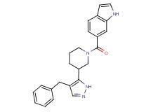 6-{[3-(4-benzyl-1H-pyrazol-5-yl)piperidin-1-yl]carbonyl}-1H-indole