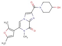 6-(2,5-dimethyl-3-furyl)-2-[(4-hydroxypiperidin-1-yl)carbonyl]-7-methylimidazo[1,2-a]pyrazin-8(7H)-one