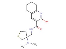 N-{[3-(dimethylamino)tetrahydro-3-thienyl]methyl}-2-hydroxy-5,6,7,8-tetrahydro-3-quinolinecarboxamide