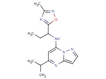 5-isopropyl-N-[1-(3-methyl-1,2,4-oxadiazol-5-yl)propyl]pyrazolo[1,5-a]pyrimidin-7-amine