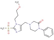 4-{[1-(3-methoxypropyl)-2-(methylsulfonyl)-1H-imidazol-5-yl]methyl}-1-phenyl-2-piperazinone