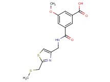 3-methoxy-5-{[({2-[(methylthio)methyl]-1,3-thiazol-4-yl}methyl)amino]carbonyl}benzoic acid