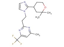 2-{2-[2-(2,2-dimethyltetrahydro-2H-pyran-4-yl)-1H-imidazol-1-yl]ethyl}-4-methyl-6-(trifluoromethyl)pyrimidine
