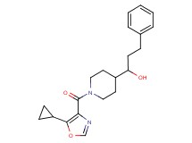 1-{1-[(5-cyclopropyl-1,3-oxazol-4-yl)carbonyl]-4-piperidinyl}-3-phenyl-1-propanol
