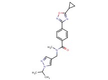 4-(5-cyclopropyl-1,2,4-oxadiazol-3-yl)-N-[(1-isopropyl-1H-pyrazol-4-yl)methyl]-N-methylbenzamide