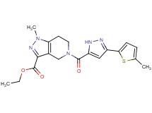 ethyl 1-methyl-5-{[3-(5-methyl-2-thienyl)-1H-pyrazol-5-yl]carbonyl}-4,5,6,7-tetrahydro-1H-pyrazolo[4,3-c]pyridine-3-carboxylate