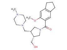 {(3R*,4R*)-1-[(6-methoxy-2,3-dihydro-1H-inden-5-yl)carbonyl]-4-[(4-methylpiperazin-1-yl)methyl]pyrrolidin-3-yl}methanol