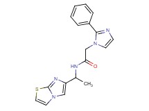 N-(1-imidazo[2,1-b][1,3]thiazol-6-ylethyl)-2-(2-phenyl-1H-imidazol-1-yl)acetamide