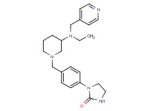 1-[4-({3-[ethyl(4-pyridinylmethyl)amino]-1-piperidinyl}methyl)phenyl]-2-imidazolidinone