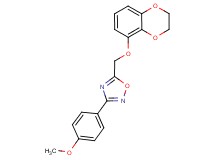 5-[(2,3-dihydro-1,4-benzodioxin-5-yloxy)methyl]-3-(4-methoxyphenyl)-1,2,4-oxadiazole