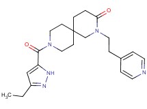 9-[(3-ethyl-1H-pyrazol-5-yl)carbonyl]-2-(2-pyridin-4-ylethyl)-2,9-diazaspiro[5.5]undecan-3-one