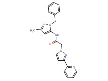 N-(1-benzyl-3-methyl-1H-pyrazol-5-yl)-2-(3-pyridin-2-yl-1H-pyrazol-1-yl)acetamide