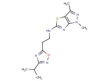N-[2-(3-isopropyl-1,2,4-oxadiazol-5-yl)ethyl]-1,3-dimethyl-1H-pyrazolo[3,4-d][1,3]thiazol-5-amine