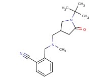 2-{[[(1-tert-butyl-5-oxopyrrolidin-3-yl)methyl](methyl)amino]methyl}benzonitrile